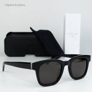 Saint Laurent Women Sunglasses Black Grey Square SLM124 001 BRAND NEW